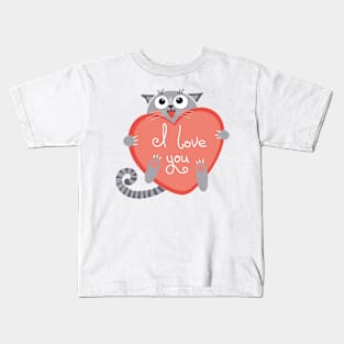 cat love Kids T-Shirt